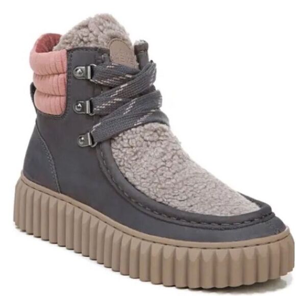 Sam Edelman Faux Faux Fur Bootie Size 9.5 Gray Leather - Picture 7 of 8